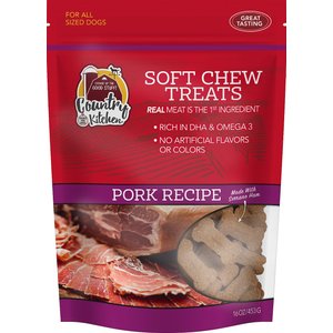 Country Kitchen Pork Flavored Soft Chew Dog Treats, 16-oz bag