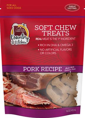 Show full view: Country Kitchen Pork Flavored Soft Chew Dog Treats, 16-oz bag slide 1 of 3