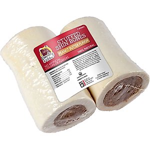 Country Kitchen Stuffed Shin Bone 4-in Peanut Butter Flavor Dog Treat, 2 count
