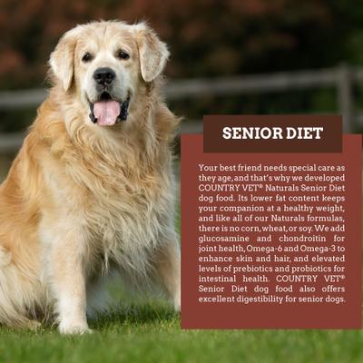 Show full view: Country Vet Naturals 24-10 Senior Dog Food, 5-lb bag slide 6 of 9