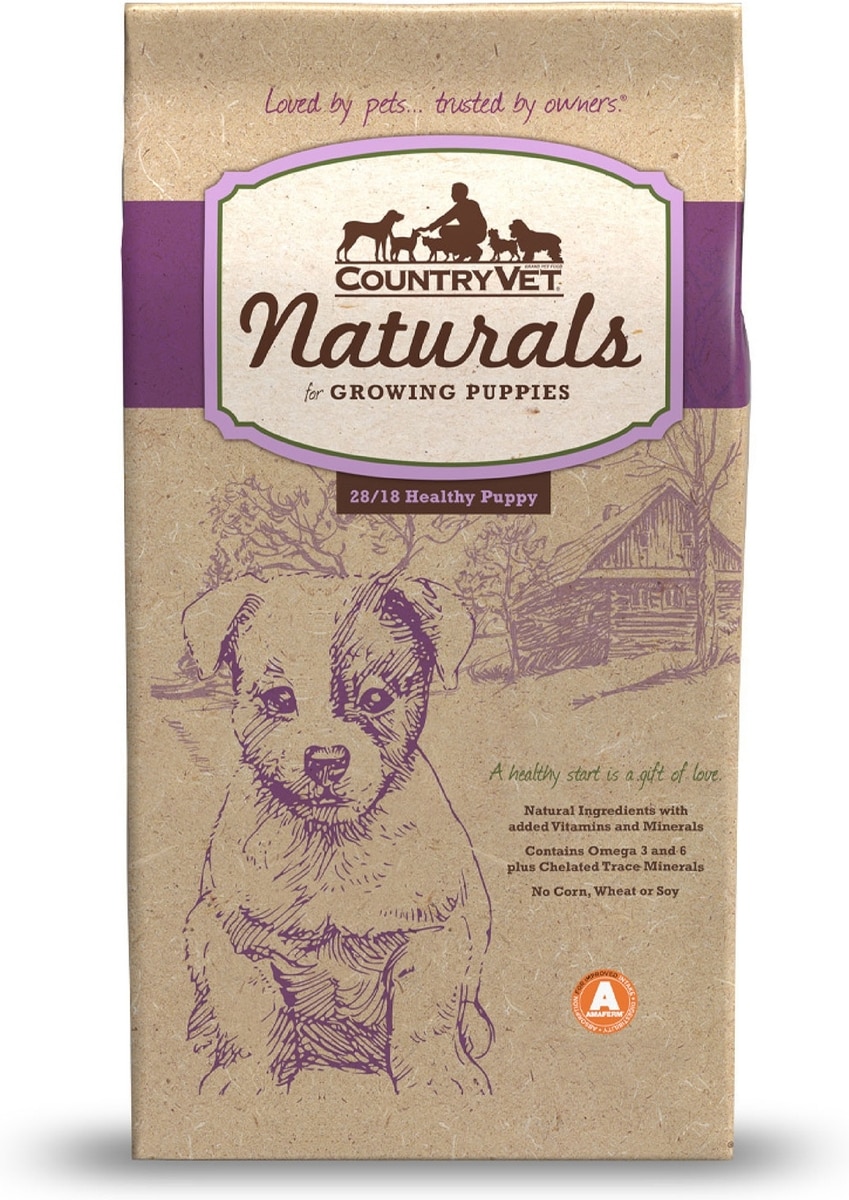 COUNTRY VET NATURALS 28/18 Healthy Puppy Dog Food, 1-lb bag