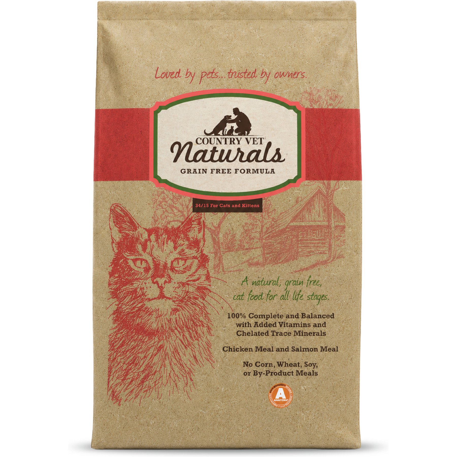 Country Vet Naturals 34-15 Grain-Free Cat Food, 18-lb bag