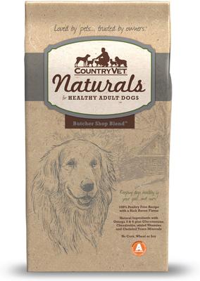 Show full view: Country Vet Naturals Butcher Shop Blend Beef & Bacon Flavor Dry Dog Food, 35-lb bag slide 1 of 10