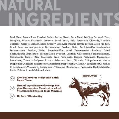 Show full view: Country Vet Naturals Butcher Shop Blend Beef & Bacon Flavor Dry Dog Food, 35-lb bag slide 3 of 10