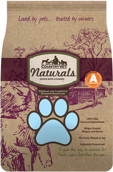 Country Vet Naturals Quick Bite Cookies Oatmeal & Cranberry Flavored Dog Treats