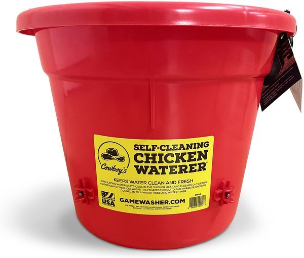 Cowboy's Self-Cleaning Chicken Waterer, 5-gal