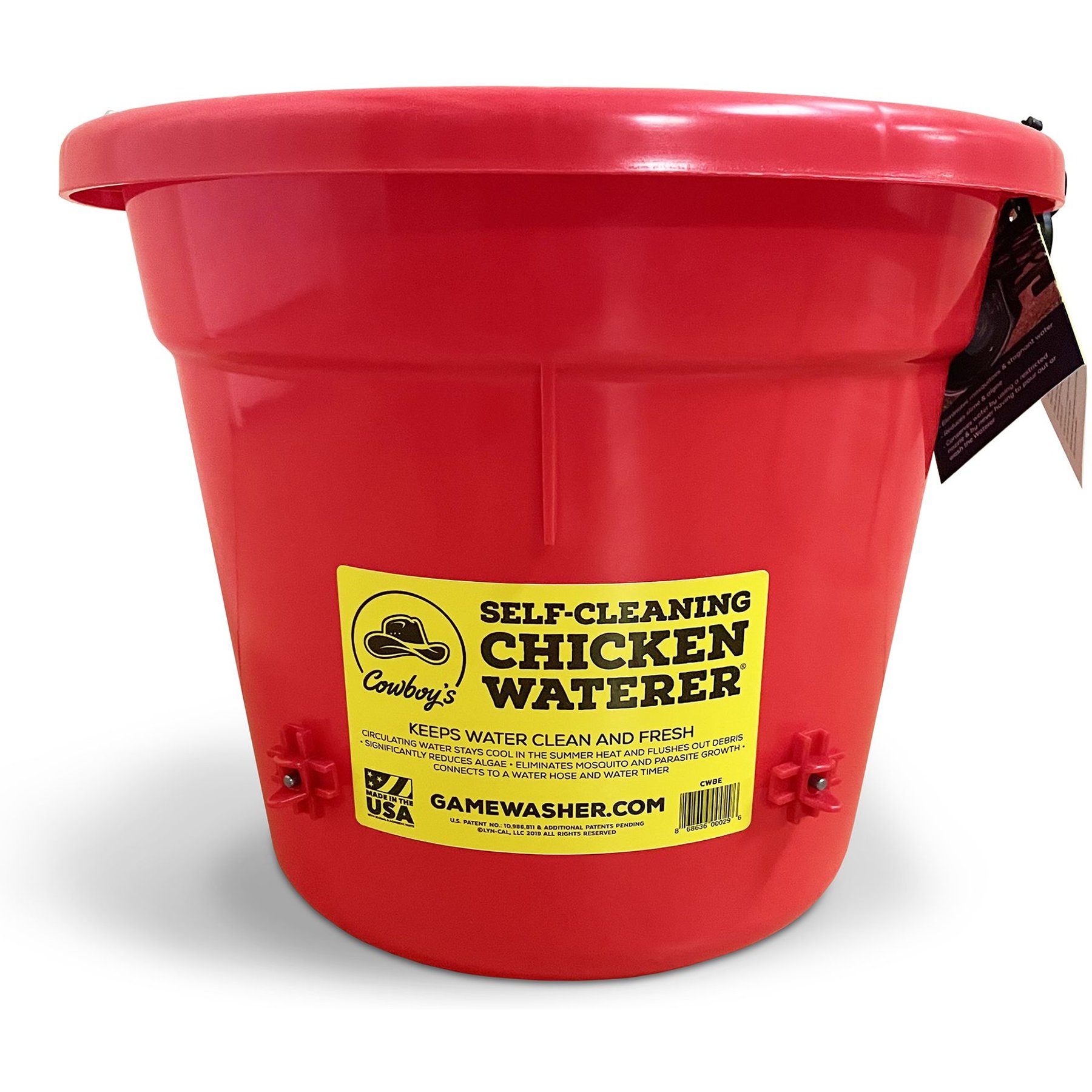 Cowboy's Self- Cleaning Chicken Waterer, 5-gal