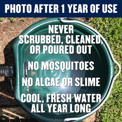 Show full view: Cowboy's Self-Cleaning Dog Waterer, 5-gal, Green slide 4 of 7