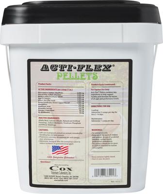 Show full view: Cox Vet Lab Acti-Flex Pellets Horse Supplement, 16-lb bucket slide 2 of 4