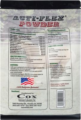 Show full view: Cox Vet Lab Acti-Flex Powder Horse Supplement, 5-lb bag slide 2 of 4