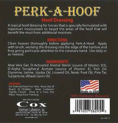 Show full view: Cox Vet Lab Perk-A-Hoof Hoof Dressing Horse Treatment, 1-qt bottle slide 2 of 2