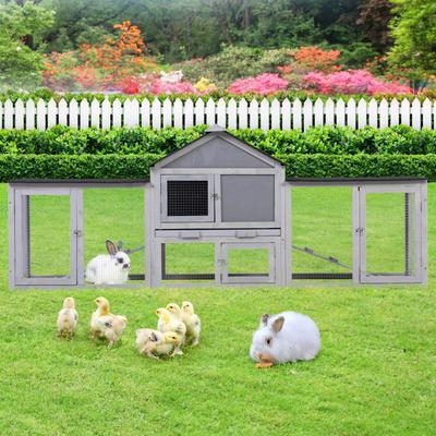 Show full view: Coziwow 2-Tier Wood Double Run Rabbit Hutch slide 6 of 9