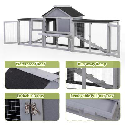 Show full view: Coziwow 2-Tier Wood Double Run Rabbit Hutch slide 3 of 9