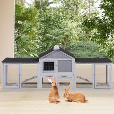 Show full view: Coziwow 2-Tier Wood Double Run Rabbit Hutch slide 8 of 9