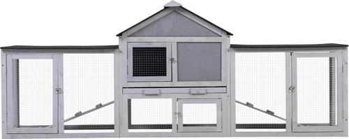 Show full view: Coziwow 2-Tier Wood Double Run Rabbit Hutch slide 9 of 9