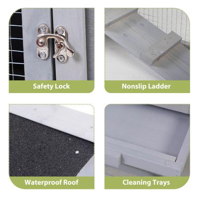 Show full view: Coziwow 2-Tier Wood Double Run Rabbit Hutch slide 7 of 9