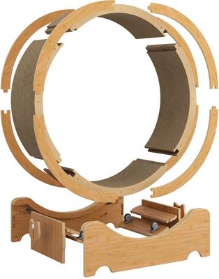 Show full view: Coziwow 30-in Cat Exercise Wheel Treadmill, Two-sided Cardboard, Brown slide 4 of 11