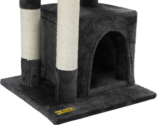 Show full view: Coziwow 33-in Cat Tree Condo with Toy, Dark Grey slide 6 of 11