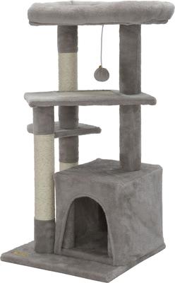 Show full view: Coziwow 33-in Cat Tree Condo with Toy, Grey slide 4 of 12