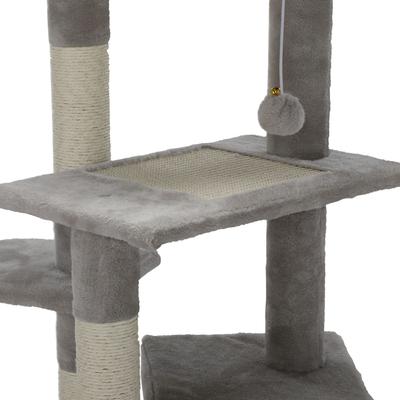 Show full view: Coziwow 33-in Cat Tree Condo with Toy, Grey slide 6 of 12