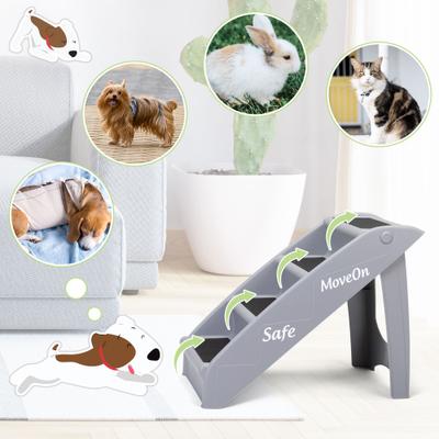 Show full view: Coziwow 4-Step Foldable Dog Stairs, Gray slide 9 of 11