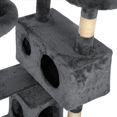 Show full view: Coziwow 60-in Cat Tree & Condo with Hanging Toy, Grey slide 7 of 11