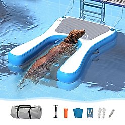 Coziwow 60-in Inflatable Floating Dog Water Ramp, Blue