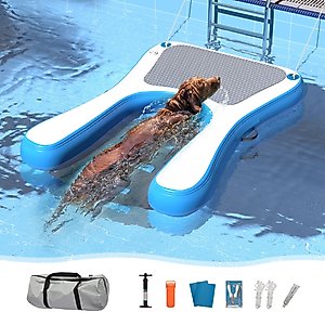 Coziwow 60-in Inflatable Floating Dog Water Ramp, Blue