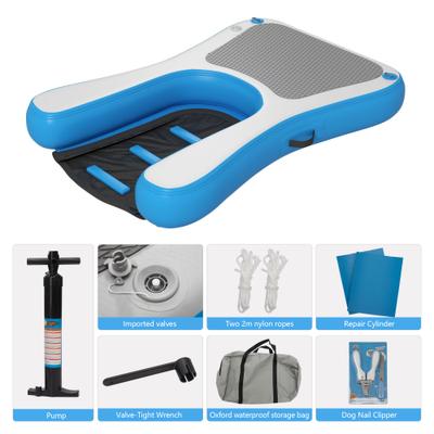 Show full view: Coziwow 60-in Inflatable Floating Dog Water Ramp, Blue slide 4 of 10