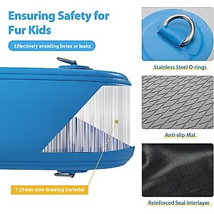 Coziwow 60-in Inflatable Floating Dog Water Ramp, Blue