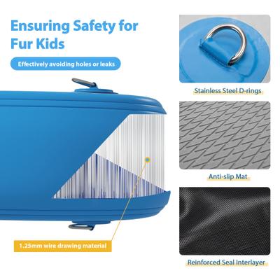 Show full view: Coziwow 60-in Inflatable Floating Dog Water Ramp, Blue slide 5 of 10