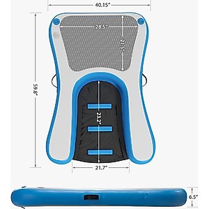 Coziwow 60-in Inflatable Floating Dog Water Ramp, Blue