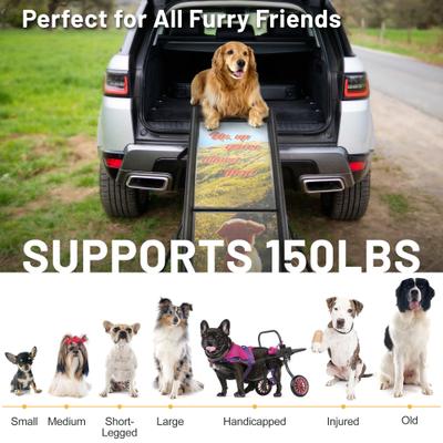 Show full view: Coziwow 62-in Foldable Dog Car Ramp, Multicolored slide 7 of 10
