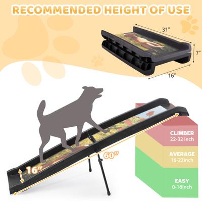 Show full view: Coziwow 62-in Foldable Dog Car Ramp, Multicolored slide 8 of 10
