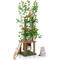 Show in main carousel: Coziwow 76.8-in Large Leaves Plant Activity Tower Cat Tree & Condo, Brown/Green slide 1 of 10