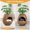Show in main carousel: Coziwow 8-in-1 Eggloa6 Hidden Cat Litter Box Enclosure Planter, Brown slide 6 of 10