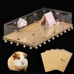 Coziwow Acrylic Guinea Pig Cage Hamster Enclosure with Disposable Bottom, 48-in