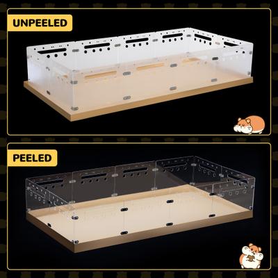 Show full view: Coziwow Acrylic Guinea Pig Cage Hamster Enclosure with Disposable Bottom, 48-in slide 7 of 11