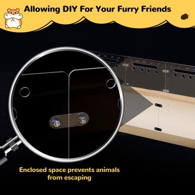 Show full view: Coziwow Acrylic Guinea Pig Cage Hamster Enclosure with Disposable Bottom, 48-in slide 9 of 11