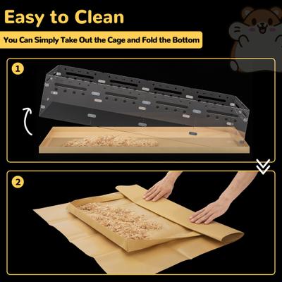 Show full view: Coziwow Acrylic Guinea Pig Cage Hamster Enclosure with Disposable Bottom, 48-in slide 5 of 11