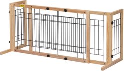Coziwow Adjustable Freestanding Dog Gate, Wood