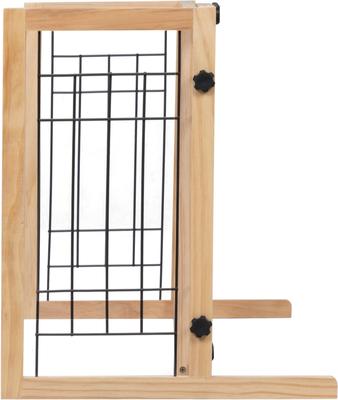 Show full view: Coziwow Adjustable Freestanding Dog Gate, Wood slide 2 of 10