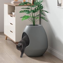 Coziwow Artificial Plant Hidden Cat Litter Box Enclosure, Grey slide 2 of 8