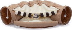 Coziwow by Jaxpety Collapsible Cat Tunnel Bed, Coffee