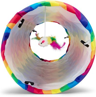 Show full view: Coziwow by Jaxpety Collapsible Cat Tunnel Bed, Rainbow slide 8 of 11