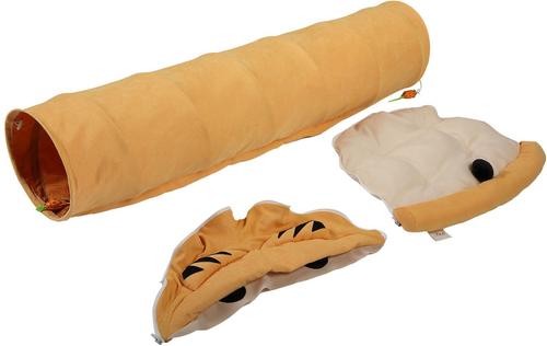 Show full view: Coziwow by Jaxpety Collapsible Cat Tunnel Bed, Yellow slide 4 of 11