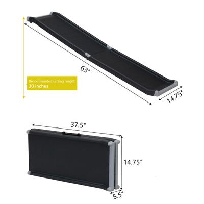 Show full view: Coziwow by Jaxpety Heavy Duty Foldable Dog Car Ramp, 63-in slide 2 of 10