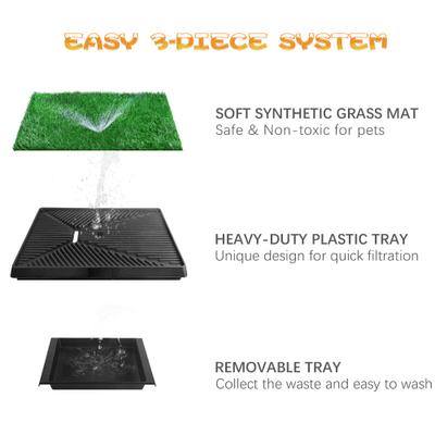Show full view: Coziwow by Jaxpety Indoor Grass Potty Dog Pee Turf with Drawer, 20 x 25-in slide 4 of 12