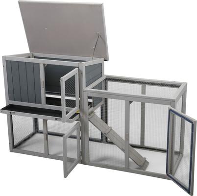 Show full view: Coziwow by Jaxpety Wooden Rabbit Hutch Bunny Cage Two Story Habitats slide 3 of 11