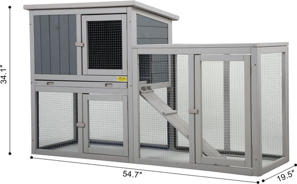 Coziwow by Jaxpety Wood Indoor/Outdoor Rabbit Hutch Bunny Cage